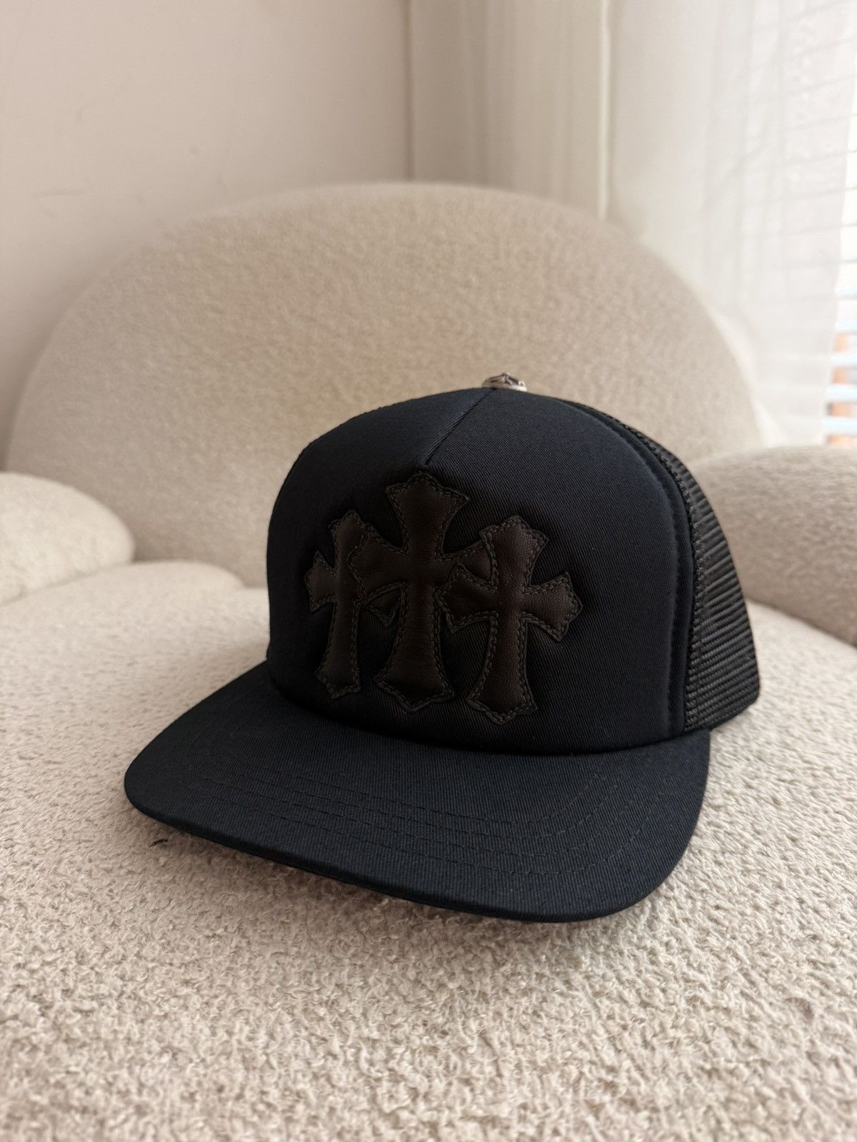 Chrome Hearts Chrome hearts cemetery triple black hat Size ONE SIZE - 2 Thumbnail