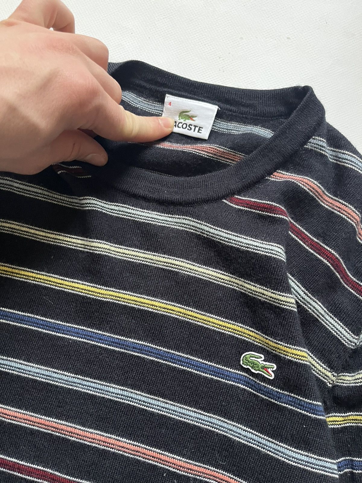 Lacoste Vintage Lacoste Striped Crewneck Sweatshir Size US M / EU 48-50 / 2 - 4 Thumbnail