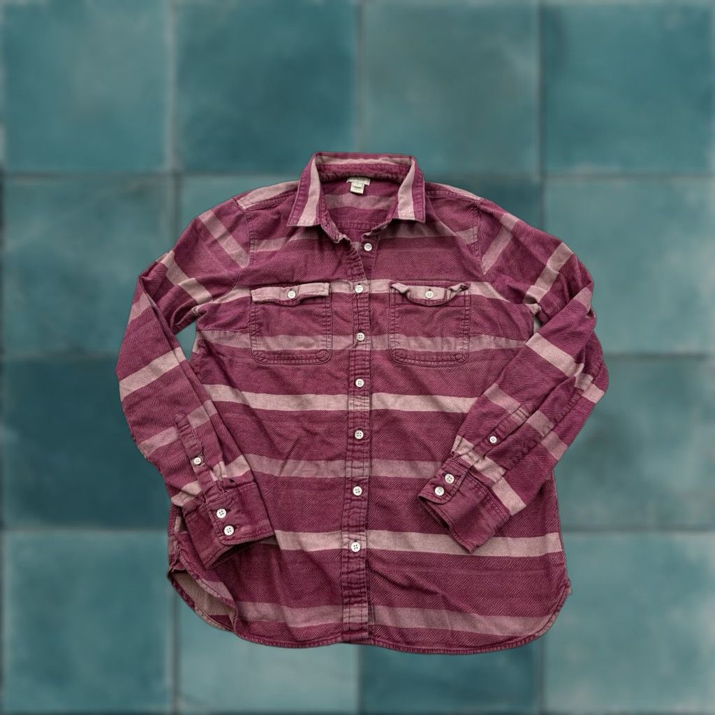 J.Crew J.Crew Shirt Womens Medium Purple Striped Button-Up Long Sleeve Casual Ladies Regular M Purple Striped Button-Up Shirt Woman Size M / US 6-8 / IT 42-44 - 1 Thumbnail