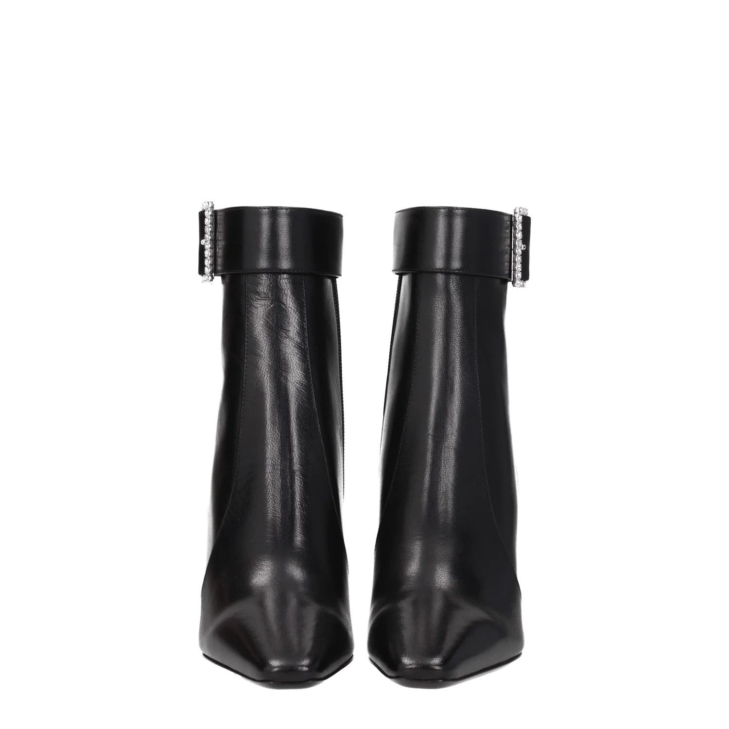 Saint Laurent Paris ob1o1e1124 Leather Ankle Boots in Black Size US 10 / IT 40 - 3 Thumbnail