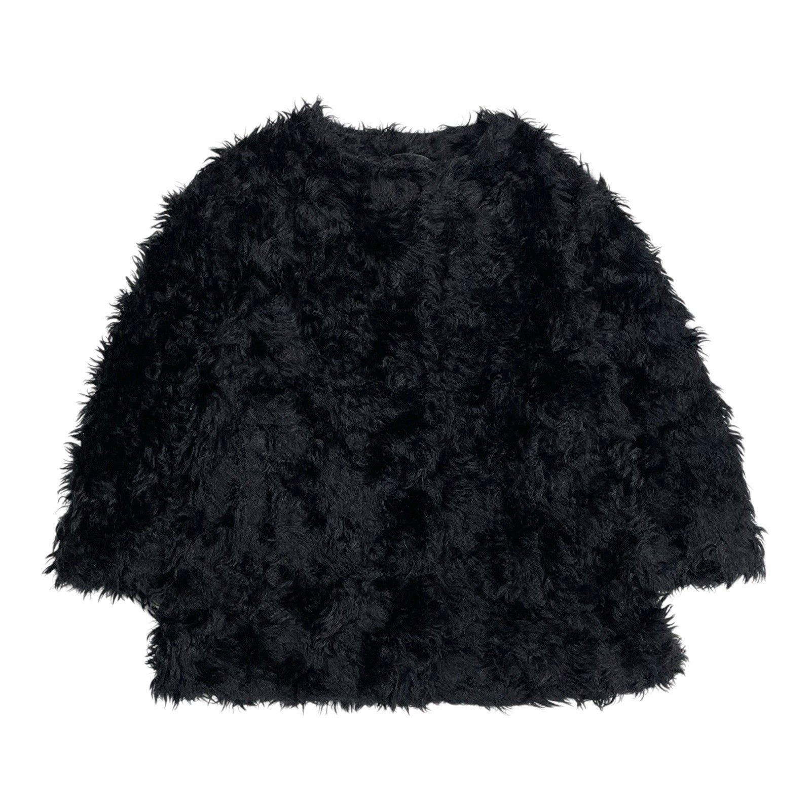 Prada Prada Mohair Cardigan Cropped Fur Jacket 3/4 Sleeve Black Size S / US 4 / IT 40 - 1 Thumbnail