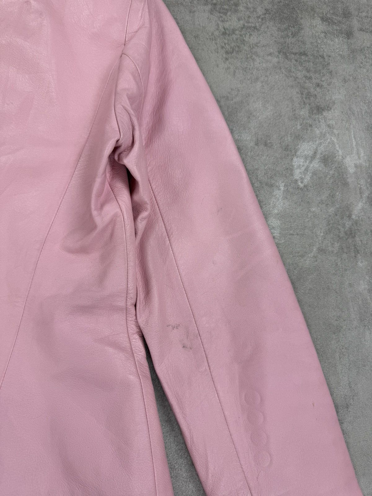 Other ROSSODISERA Pink Leather Jacket Barbie Style Blazer Barbie Size M / US 6-8 / IT 42-44 - 15 Thumbnail
