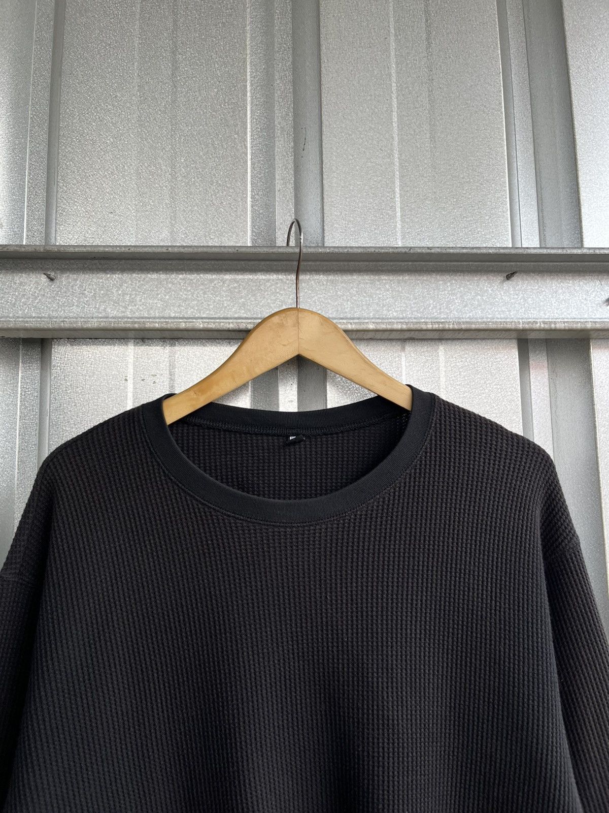 Japanese Brand Vintage uniqlo waffle black Size US XL / EU 56 / 4 - 2 Thumbnail