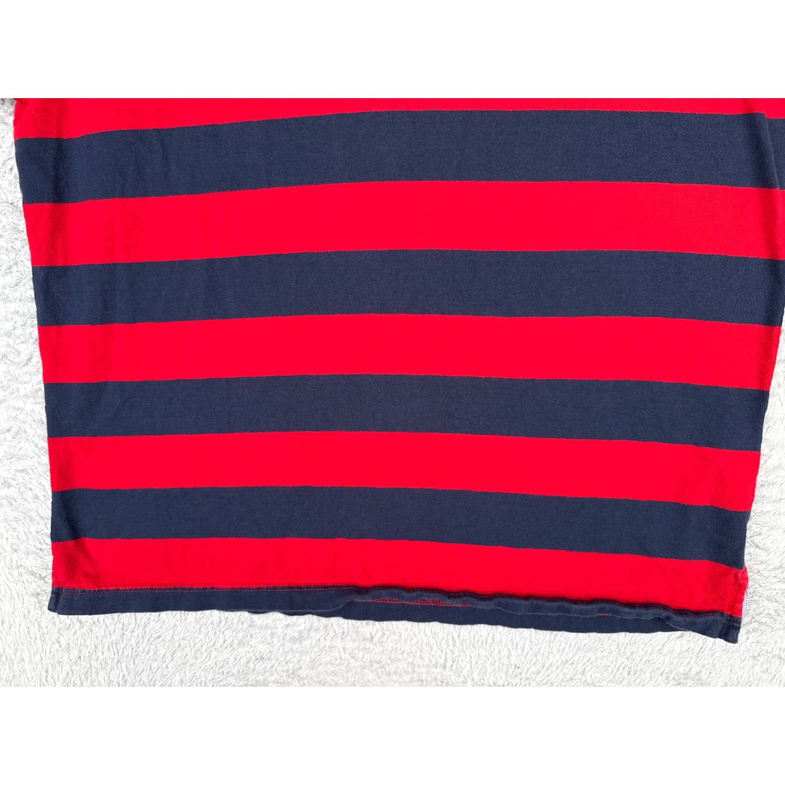 Tommy Hilfiger Tommy Hilfiger Polo Shirt Men XL Red Blue Stripe 100% Cotton Slim Fit Regular Shirt, Short Sleeve, Embroidered Logo, Golf Sport Theme, Mens Size US XL / EU 56 / 4 - 5 Thumbnail