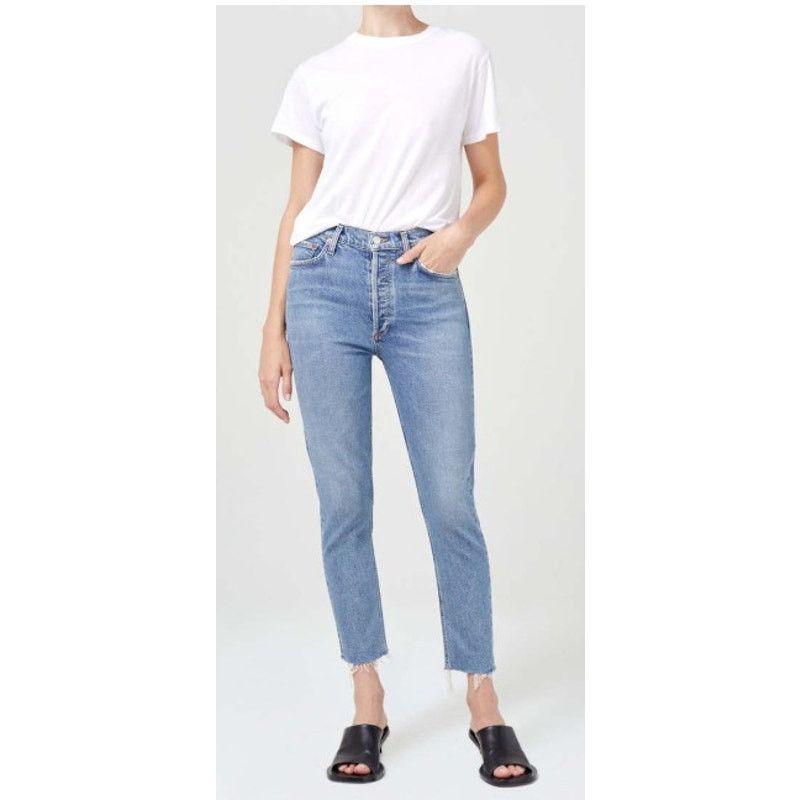 Agolde Agolde Jeans Women 28 Blue Nico Denim High Rise Slim Fit Size 28" / US 6 / IT 42 - 2 Thumbnail