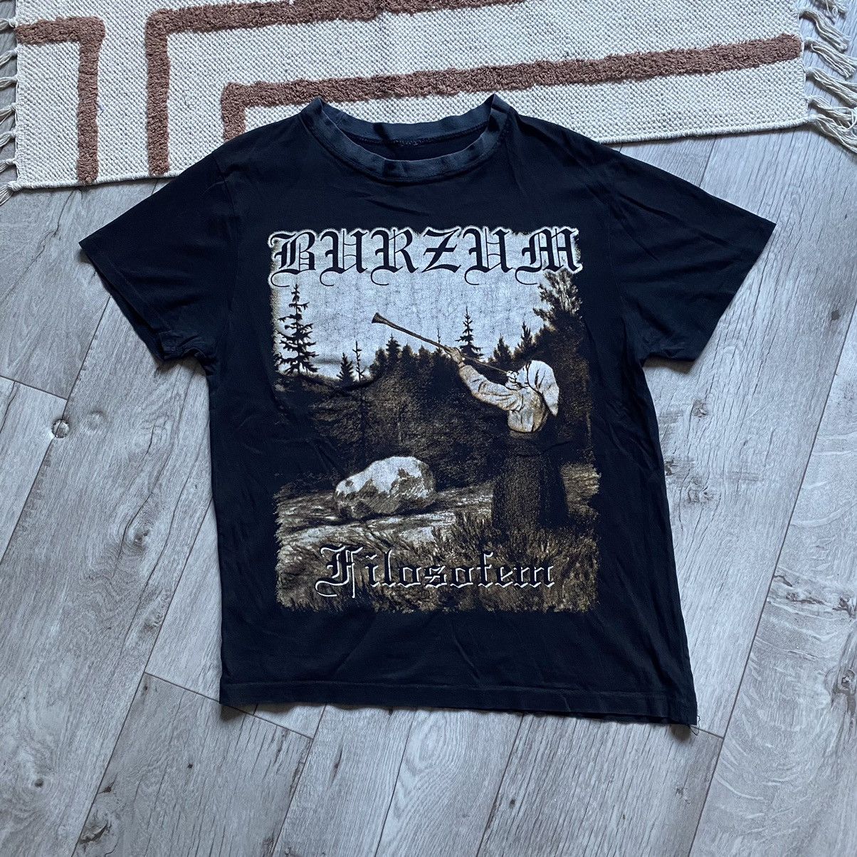 Band Tees VINTAGE BURZUM FILOSOFEM 90s FADED T SHIRT Size US M / EU 48-50 / 2 - 1 Thumbnail