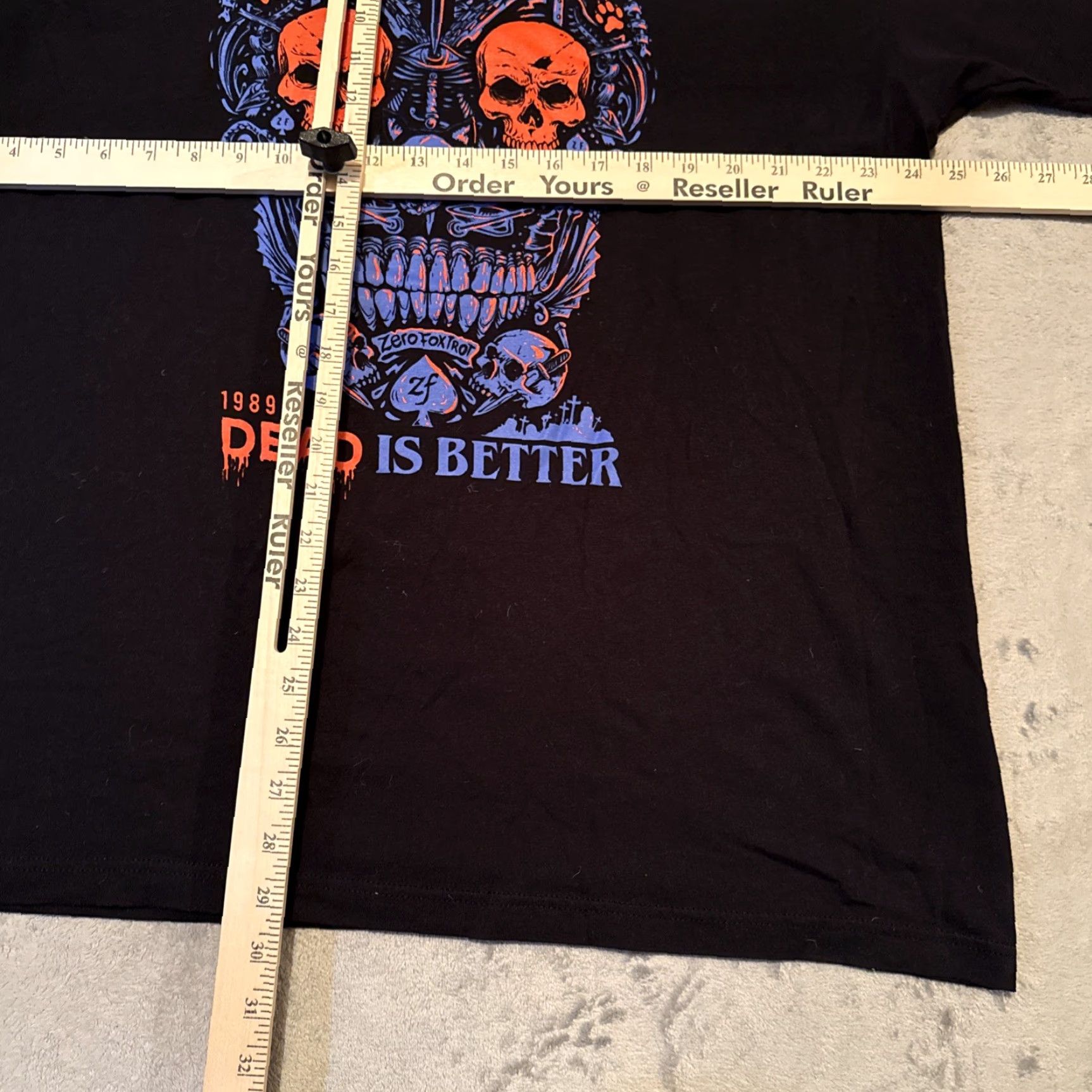 Vintage Zero Foxtrot T Shirt Mens 2XL Black Dead Is Better Skull Logo Graphic Size US XXL / EU 58 / 5 - 5 Thumbnail
