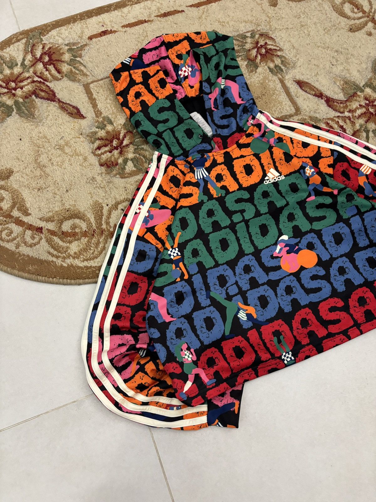 Adidas Adidas x FARM Rio Cropped Hoodie Women S Colorful Size S / US 4 / IT 40 - 5 Thumbnail