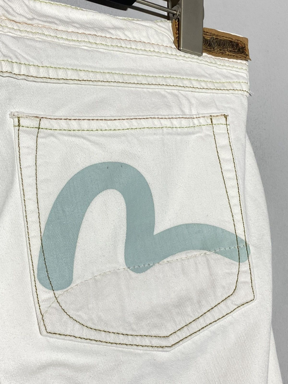 Evisu × Puma Evisu x Puma Vintage White Denim Shorts Rare Item Size US 32 / EU 48 - 6 Thumbnail