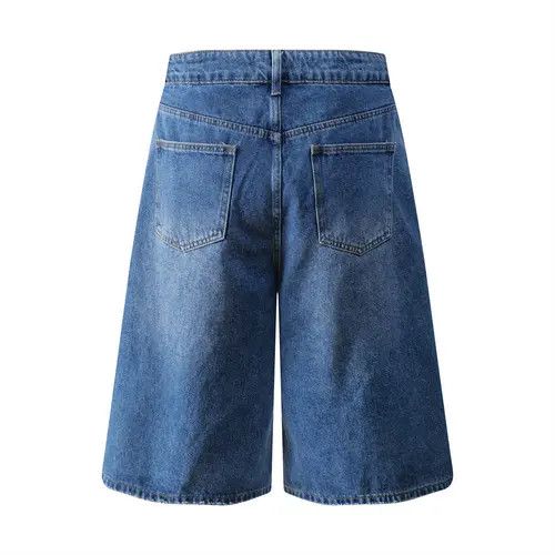 Japanese Brand × Jean Men's distressed washed loose ripped denim shorts Size US 32 / EU 48 - 3 Thumbnail