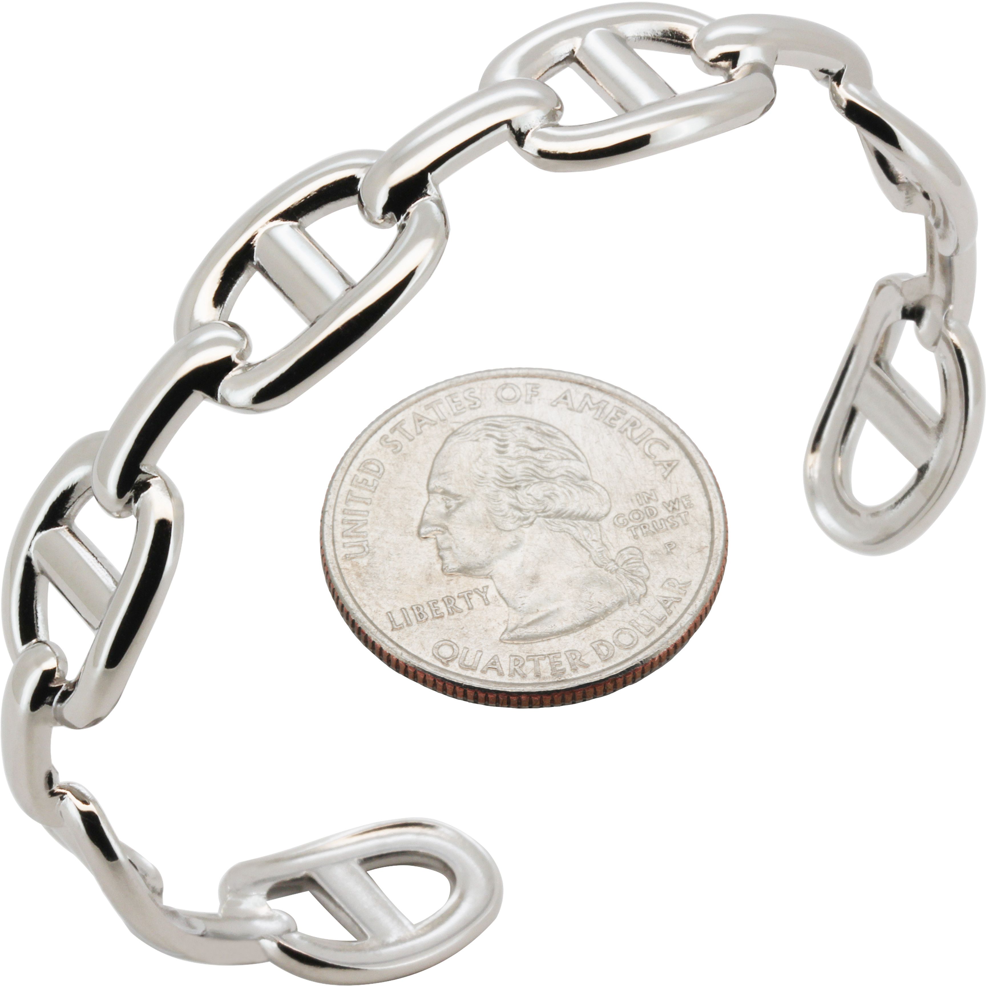 Other 316L Stainless Steel 12mm Mariner Link Bangle Bracelet 7.5" Size ONE SIZE - 1 Preview