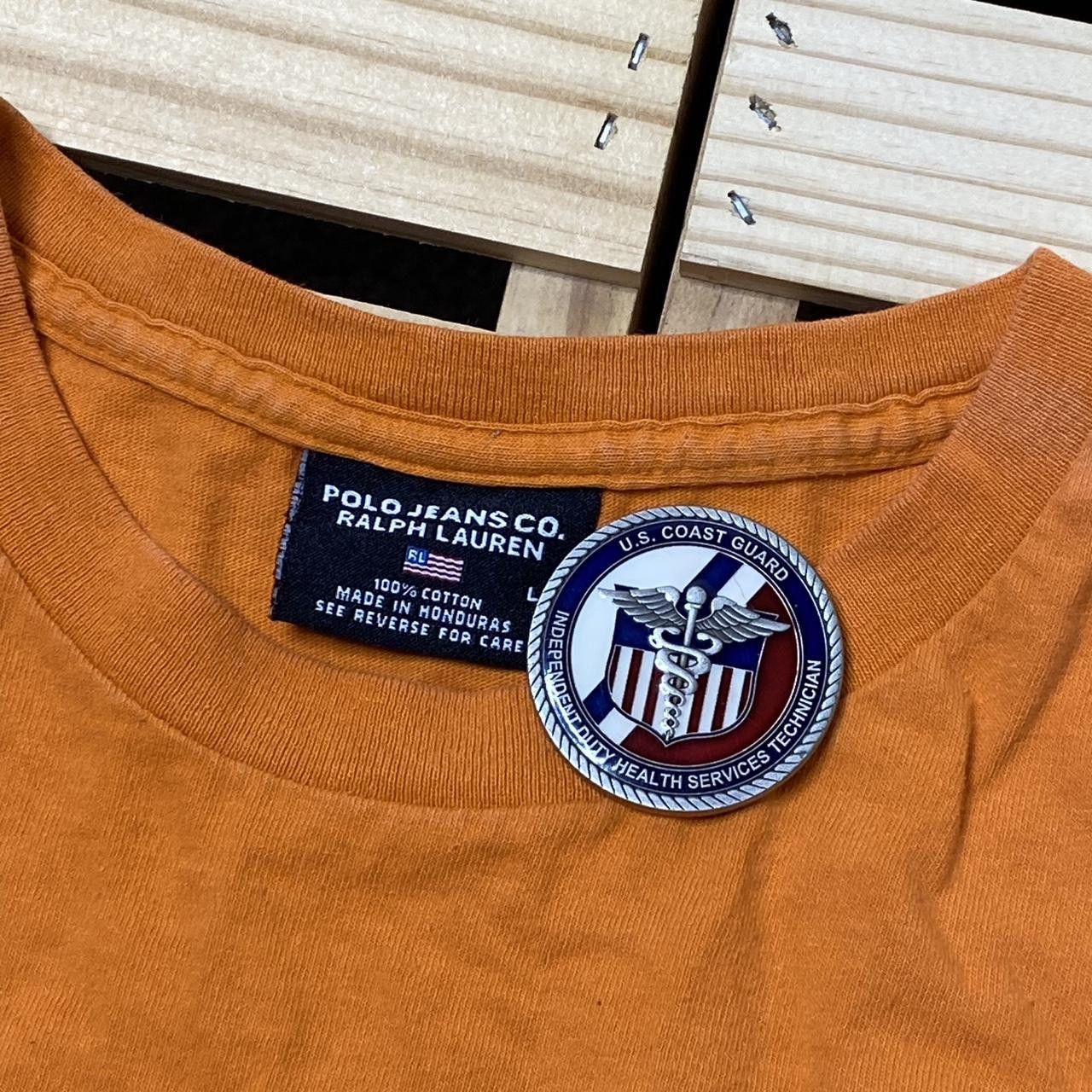 Polo Ralph Lauren Vintage Polo Jeans Co. Ralph Lauren Orange Tee Size Large Size US L / EU 52-54 / 3 - 4 Thumbnail