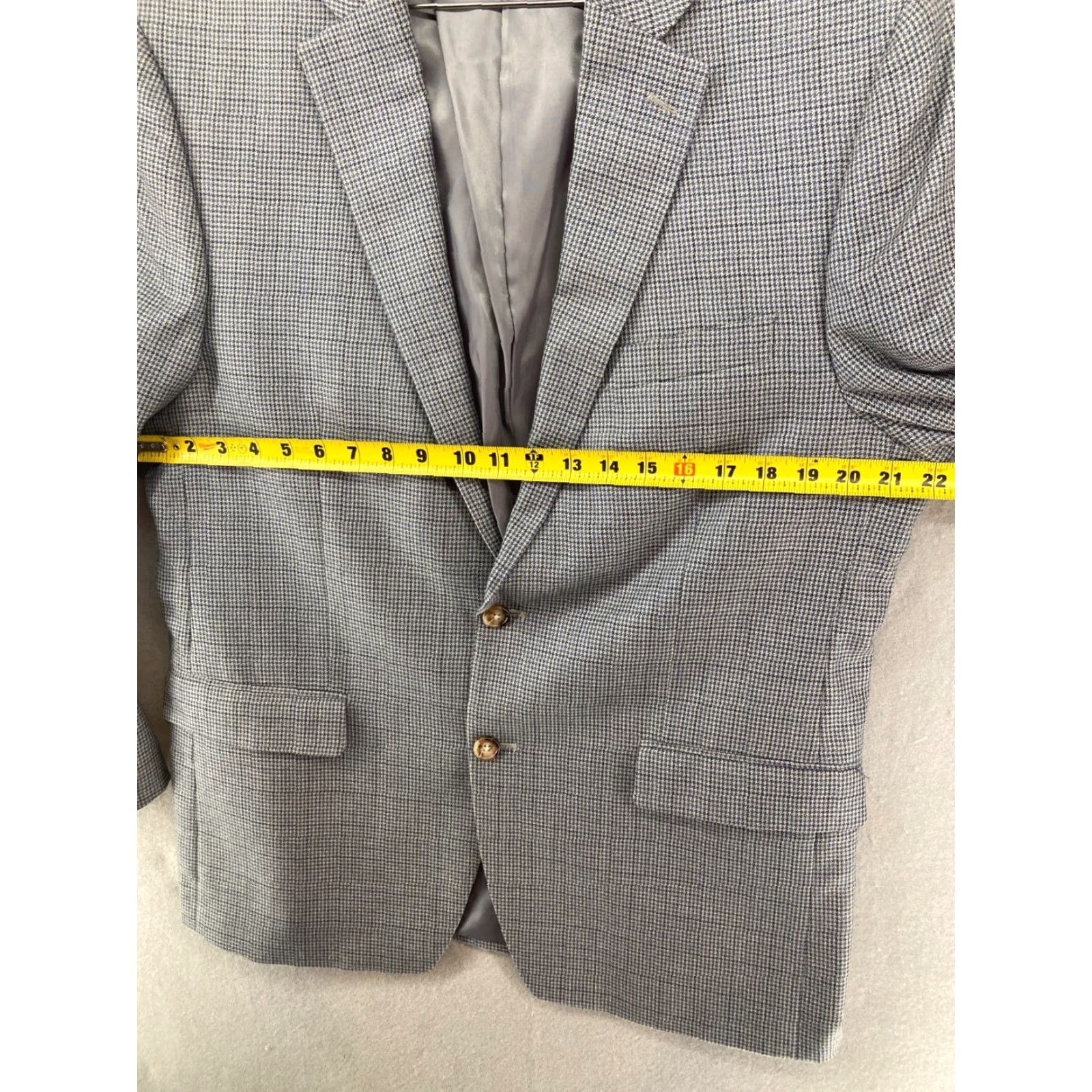 Ralph Lauren Lauren Ralph Lauren Blazer Mens 42r Check Blue Silk Blend Jacket 2-Button Single-Breast Men’s Size 42 Size 42R - 2 Thumbnail