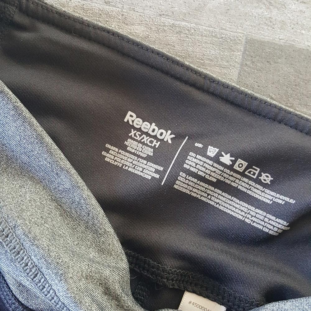 Reebok Black Grey Trim Fitted Athletic Legging Size 26" / US 2 / IT 38 - 3 Thumbnail