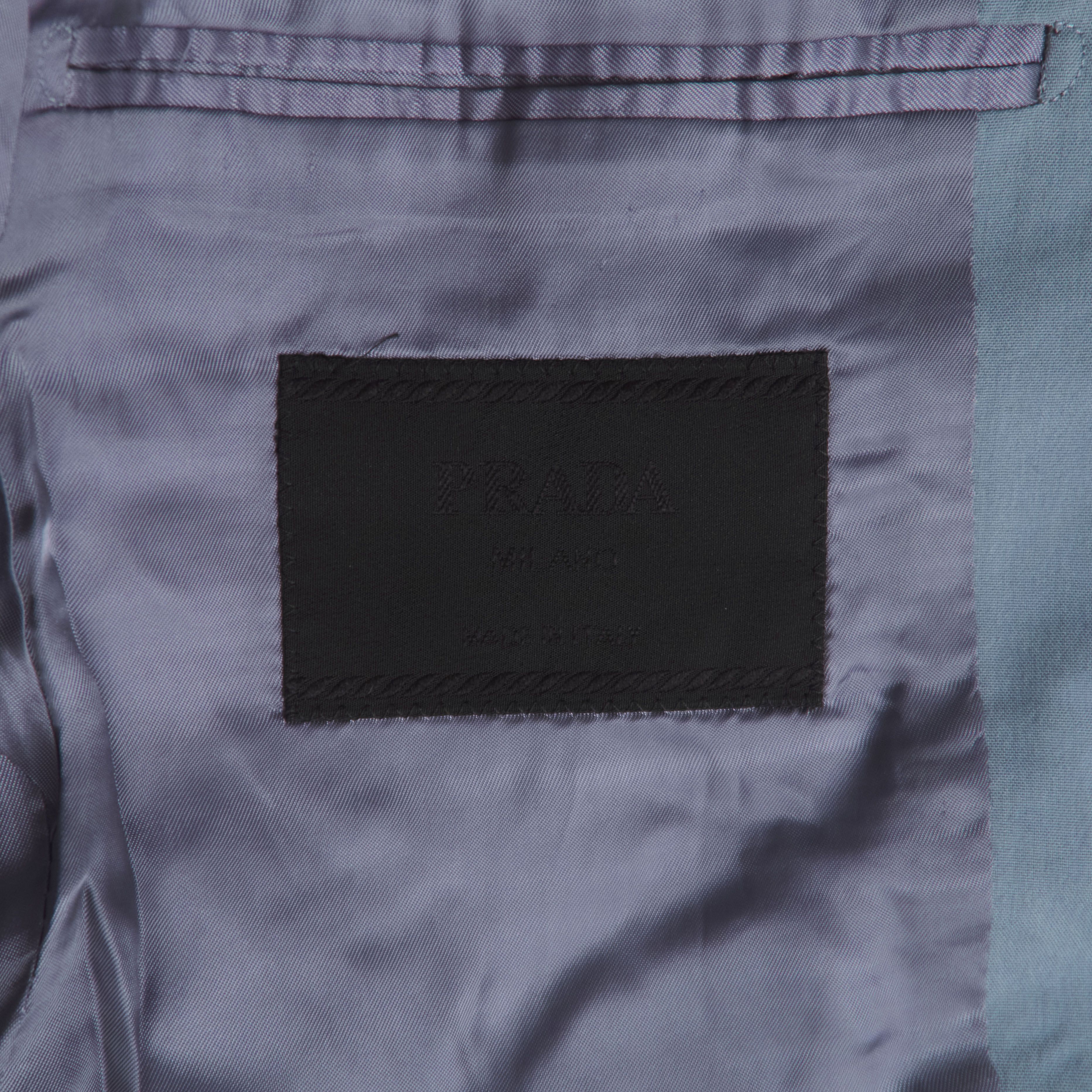 Prada PRADA Light Blue 2-Piece Men's Suit 50R Made in Italy Size 50R - 10 Thumbnail