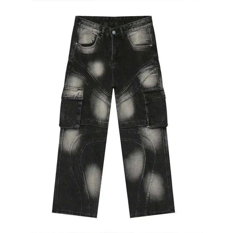 Japanese Brand Retro loose straight tie dye jeans Size US 32 / EU 48 - 5 Thumbnail