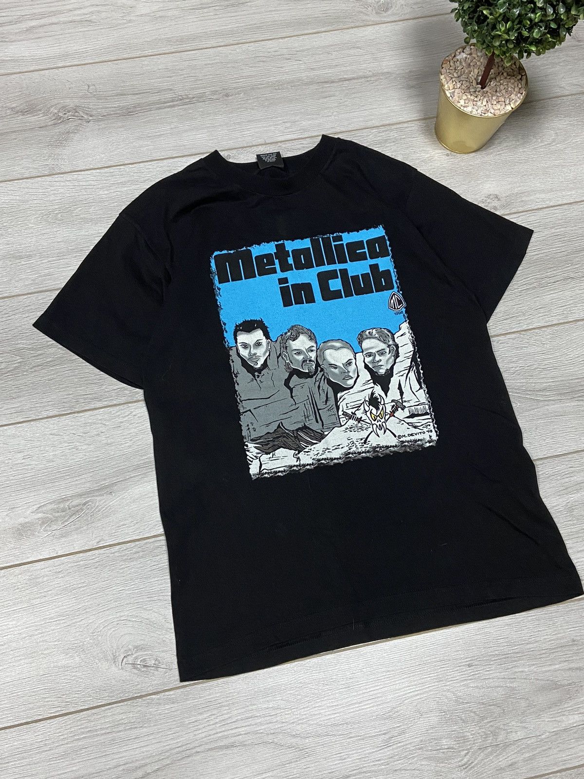 Metallica Metallica the club Harley Davidson 1998 vintage t-shirt Size US L / EU 52-54 / 3 - 3 Thumbnail
