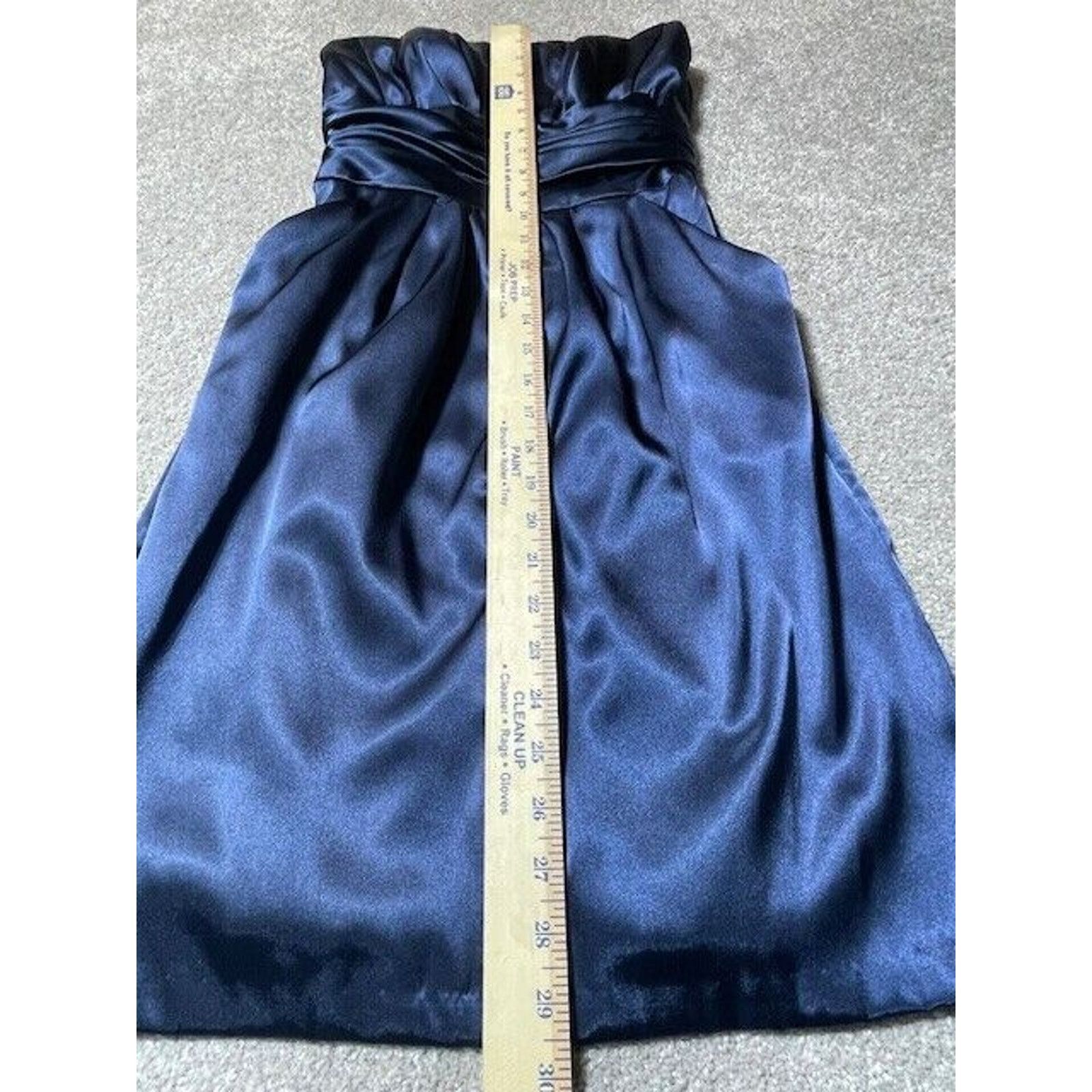 Other Davids Bridal Strapless Satin Dress 2 Prom Formal Romantic Size XS / US 0-2 / IT 36-38 - 6 Thumbnail