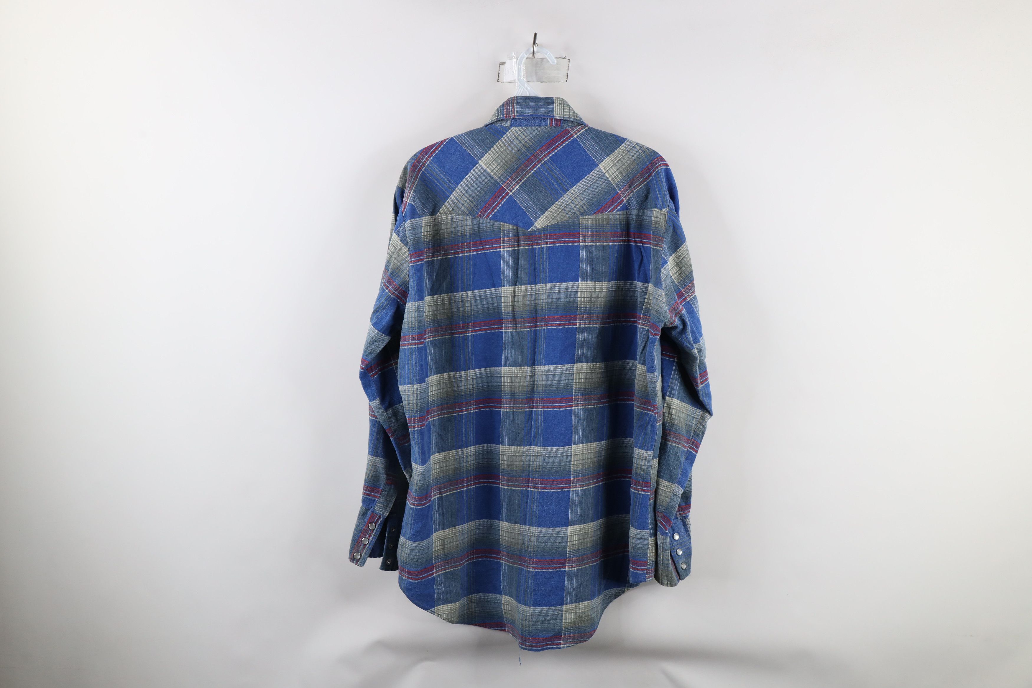 Vintage Vintage 70s Streetwear Western Flannel Snap Button Shirt Size US L / EU 52-54 / 3 - 10 Thumbnail