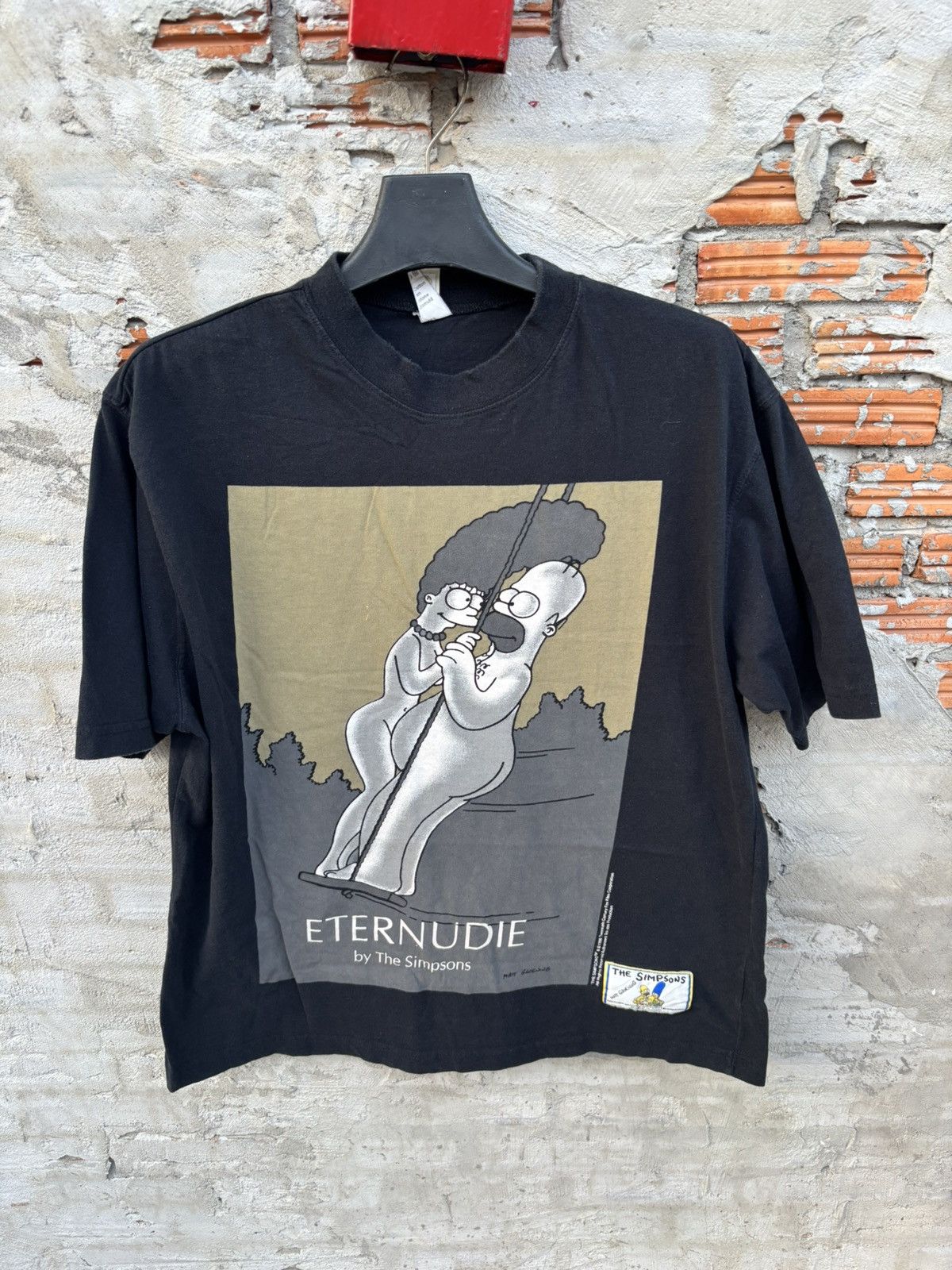 Vintage Vtg 1998 The Simpsons "ETERNUDIE" Homer & Marge Size US L / EU 52-54 / 3 - 1 Thumbnail