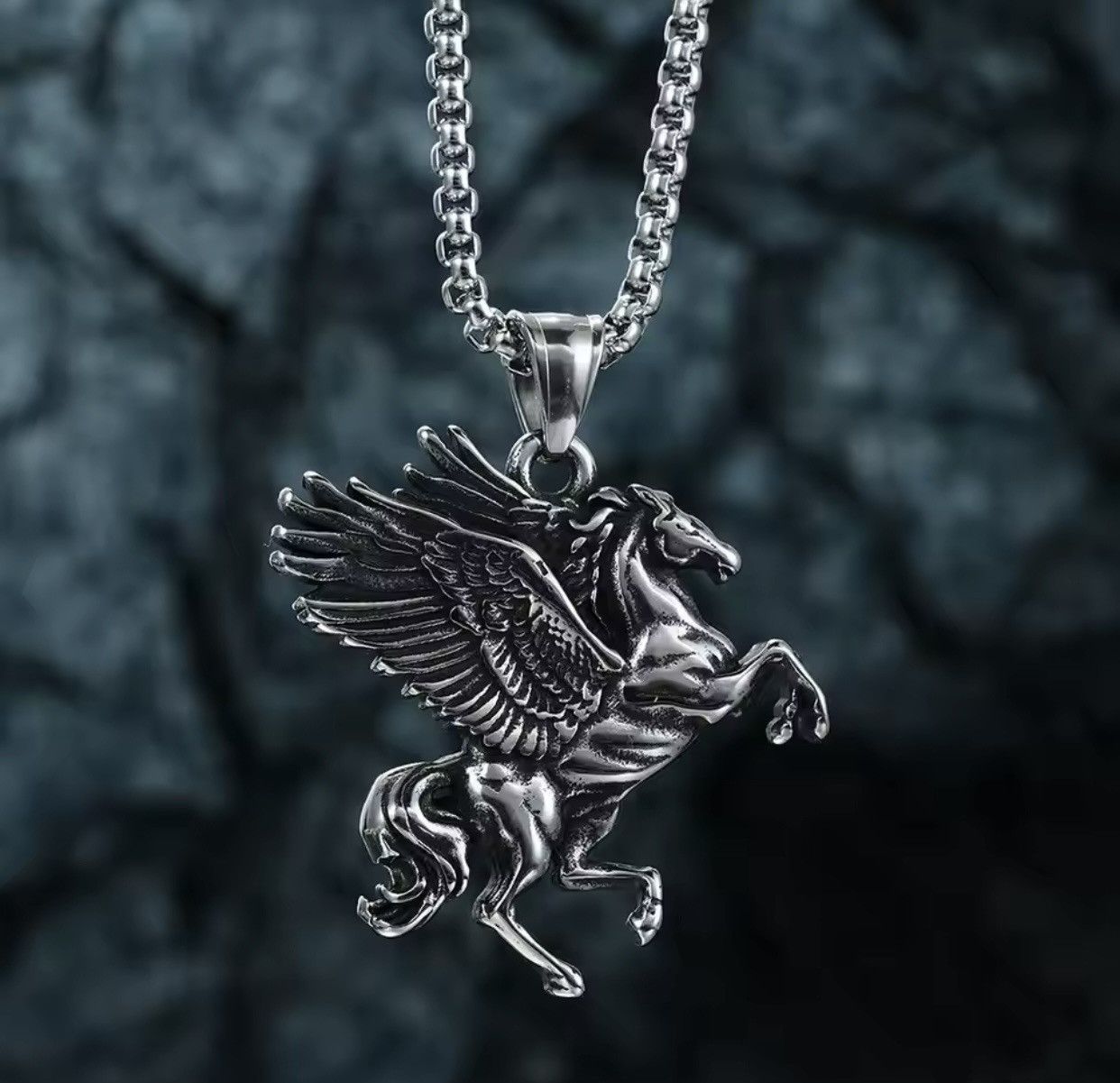 Jewelry Greek Mythology Double Winged Pegasus Necklace Size ONE SIZE - 3 Thumbnail