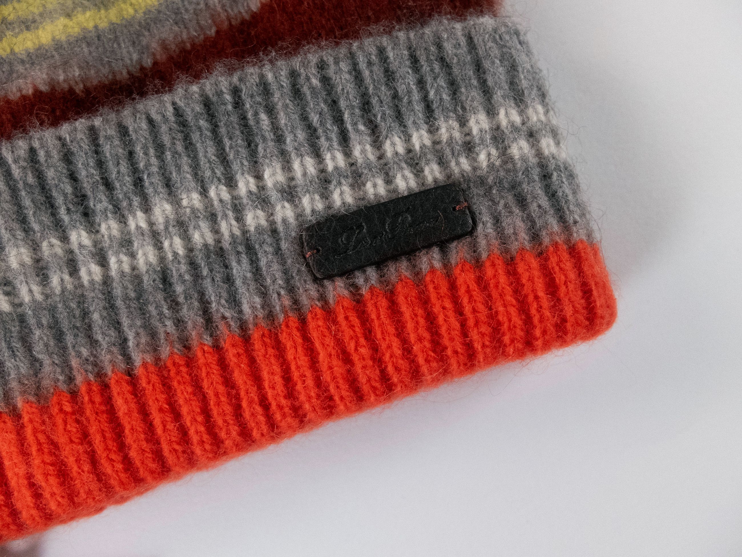 Loro Piana LORO PIANA Twyford gray striped cashmere mohair beanie hat Size ONE SIZE - 2 Thumbnail