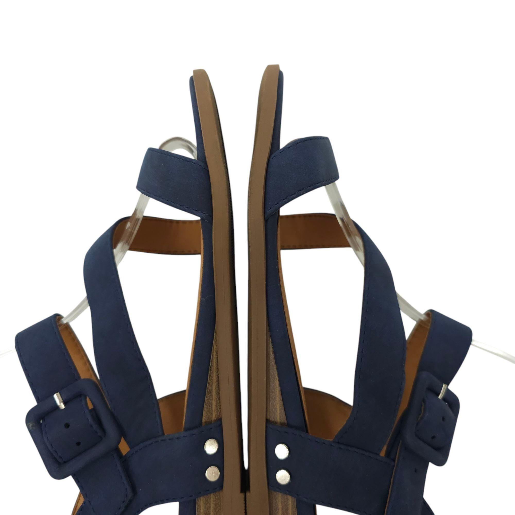 Other Solanz Sydney Strappy Sandals Womens 7 M Buckle Faux Leather Size US 7 / IT 37 - 15 Thumbnail