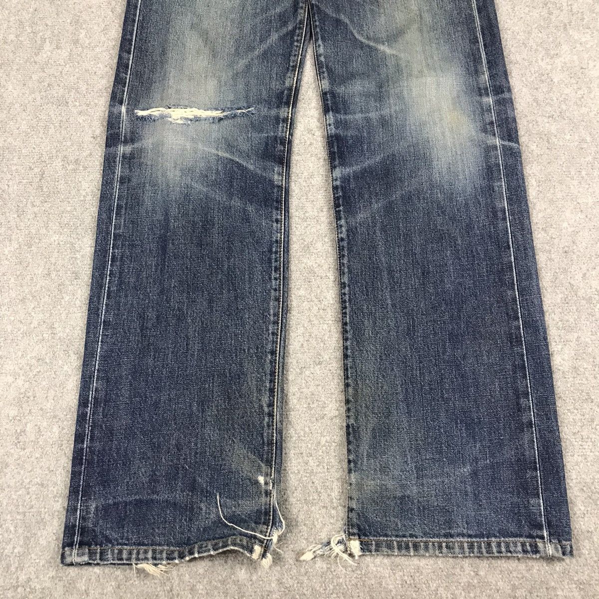 Japanese Brand × Levi's Vintage Clothing Levi’s 551Z Big E Selvadge Denim Distressed Jeans Pants Size US 30 / EU 46 - 3 Thumbnail