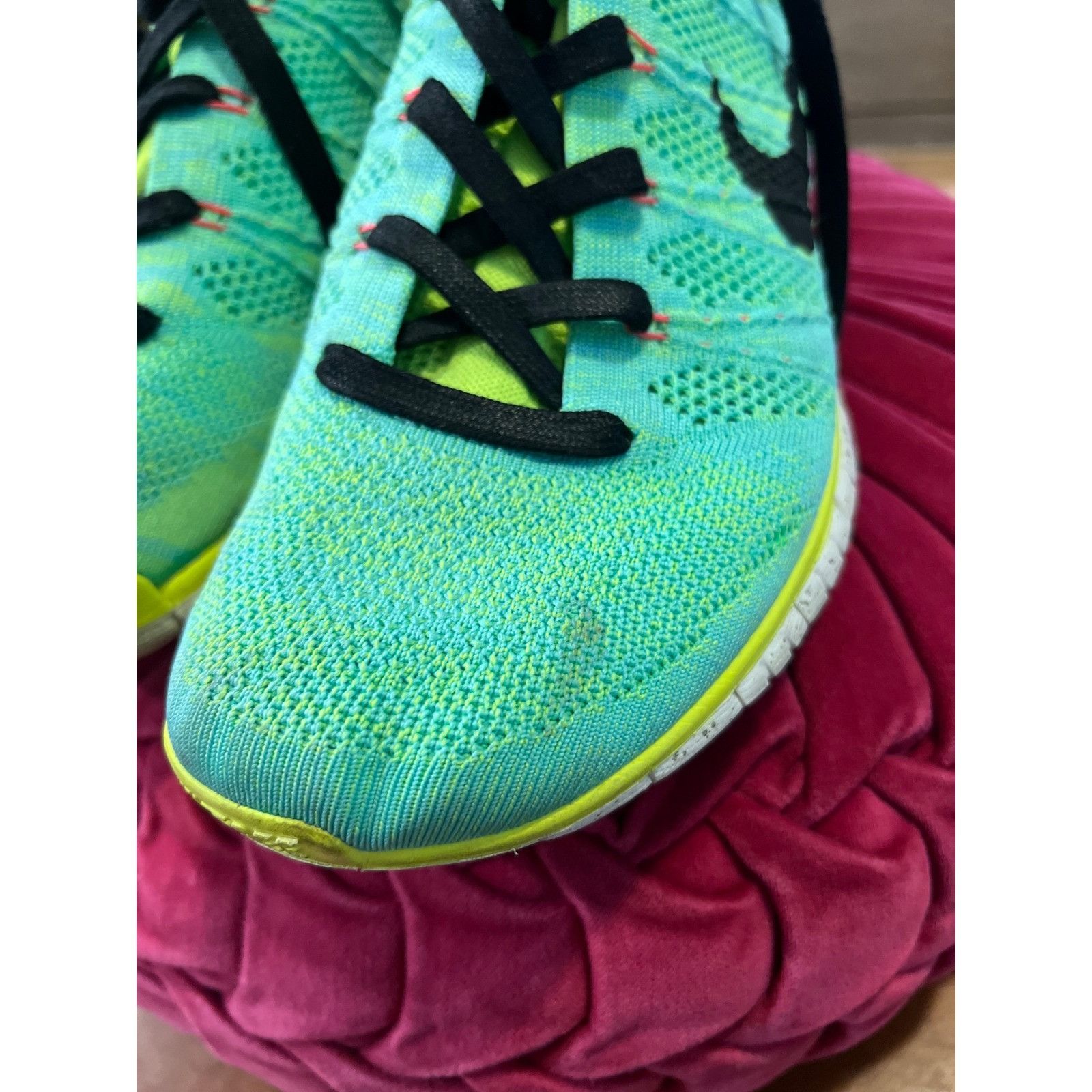 Nike Nike Free Flyknit Chukka Sneakers Mens US 12 Turquoise Runni Size US 12 / EU 45 - 5 Thumbnail
