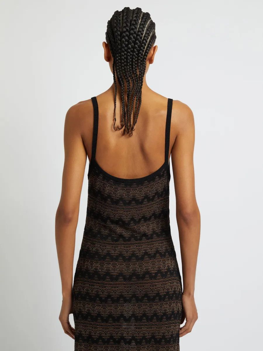 Christopher Esber o1mle1224 Palais Knit Cami Dress in Black Cocao Size L / US 10 / IT 46 - 5 Thumbnail