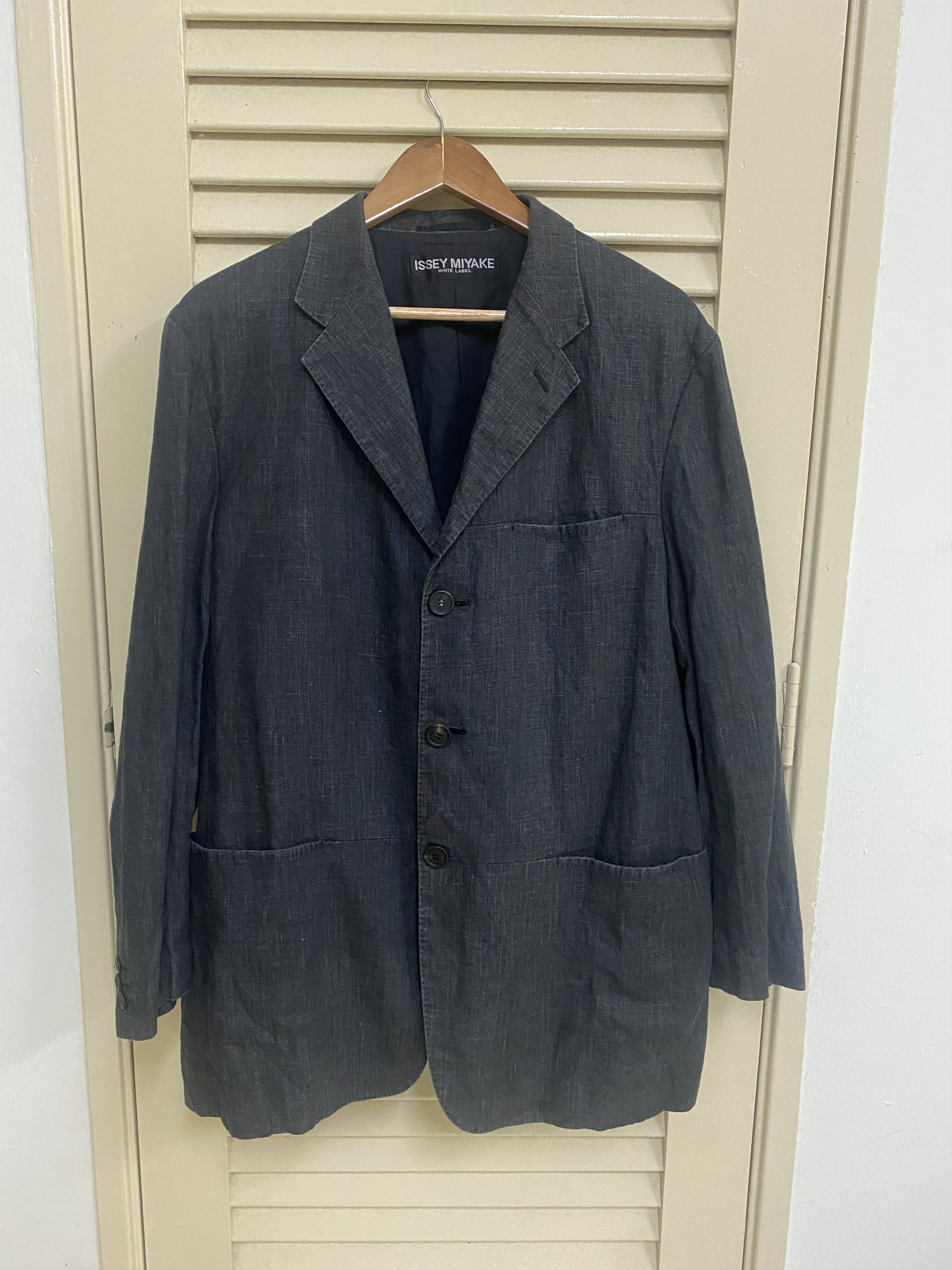 Issey Miyake Issey Miyake White Label Denim Blazer Size 42L - 1 Thumbnail
