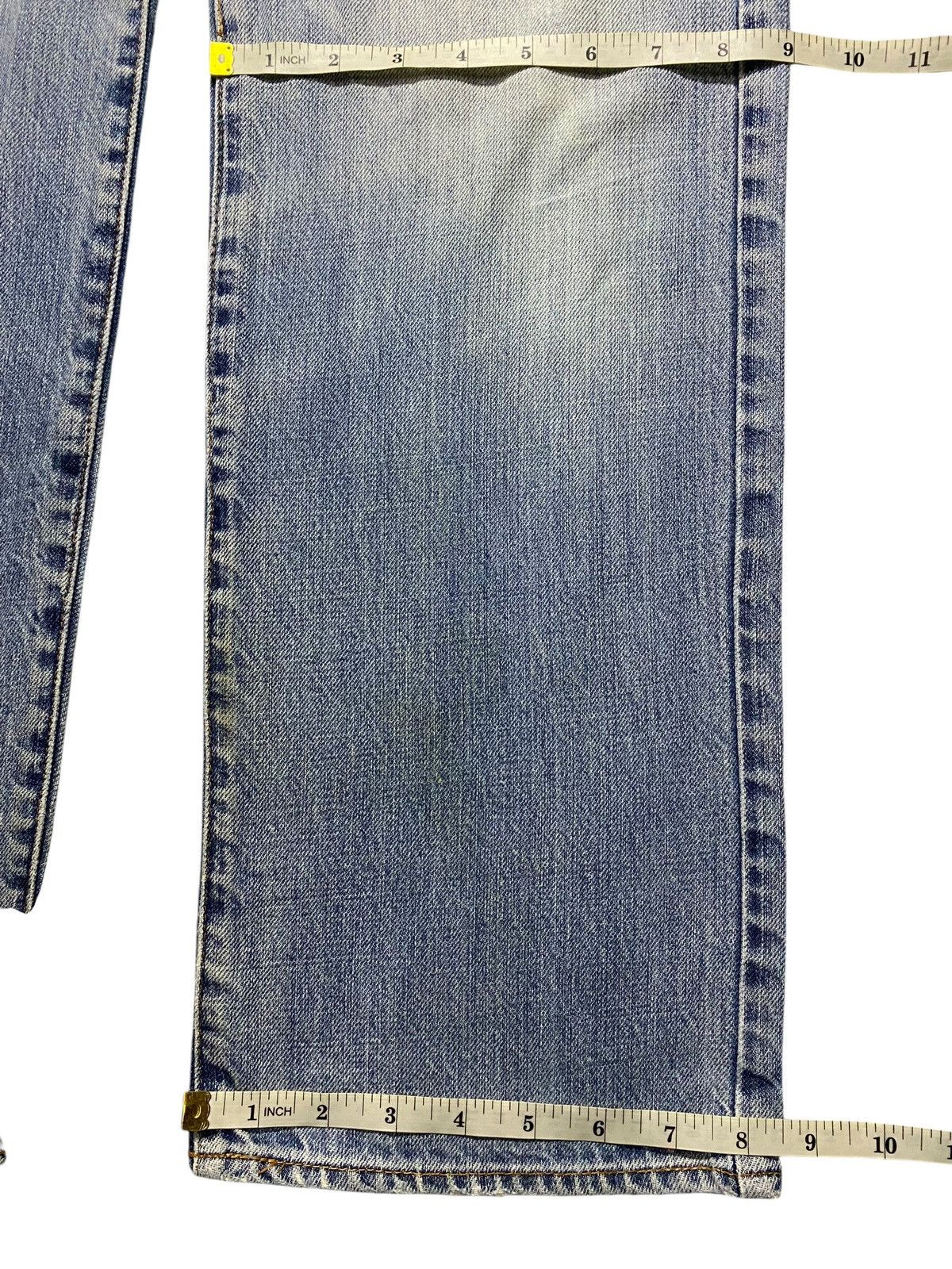 Japanese Brand Vintage Bobson Blue Faded Wash Distressed Loose Jeans Size US 31 - 14 Thumbnail