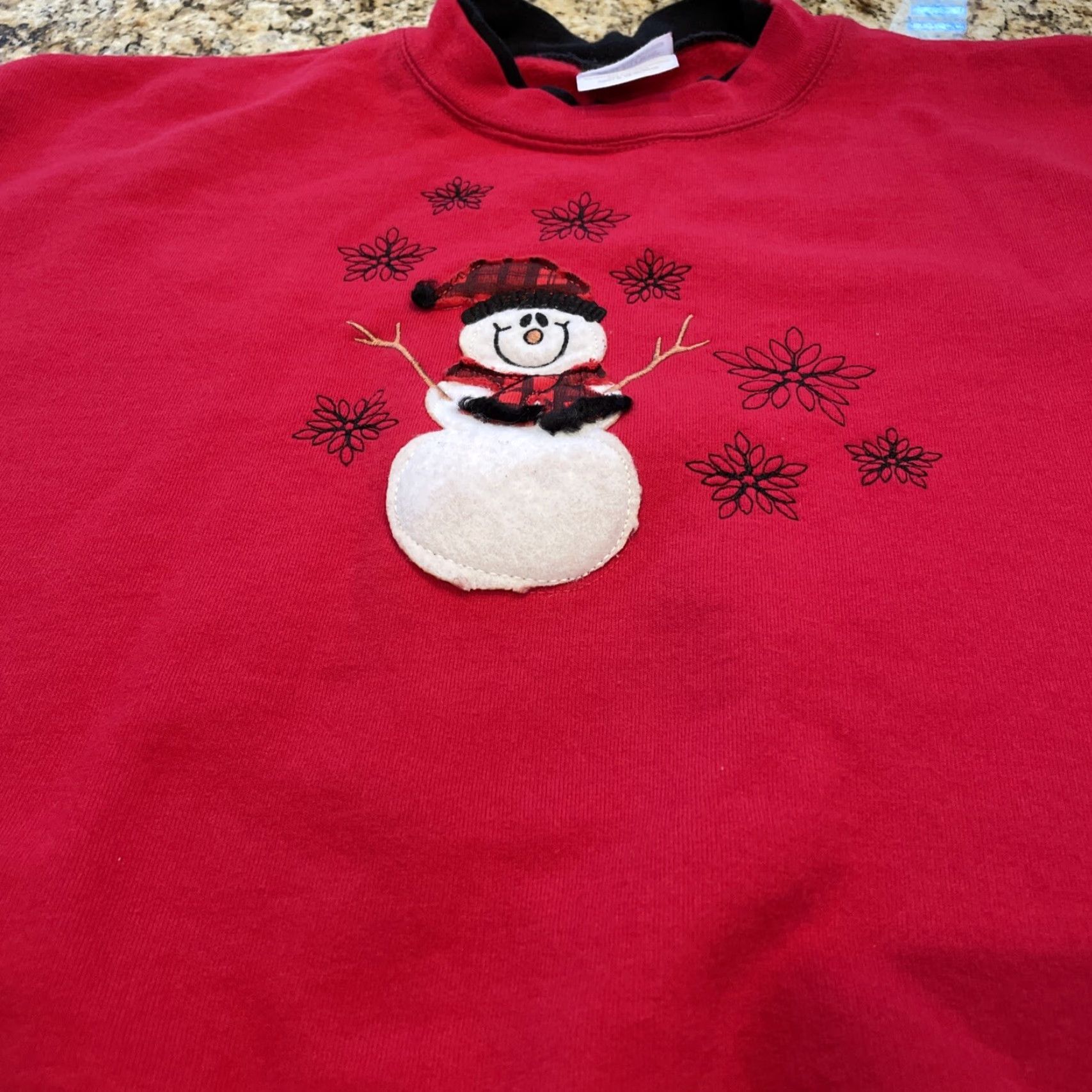 Hanes VINTAGE Hanes Comfort Women’s Sweater Crew Neck Red Snowman XL Ugly Christmas 90s Embroidered Womens XL Size XL / US 12-14 / IT 48-50 - 3 Thumbnail