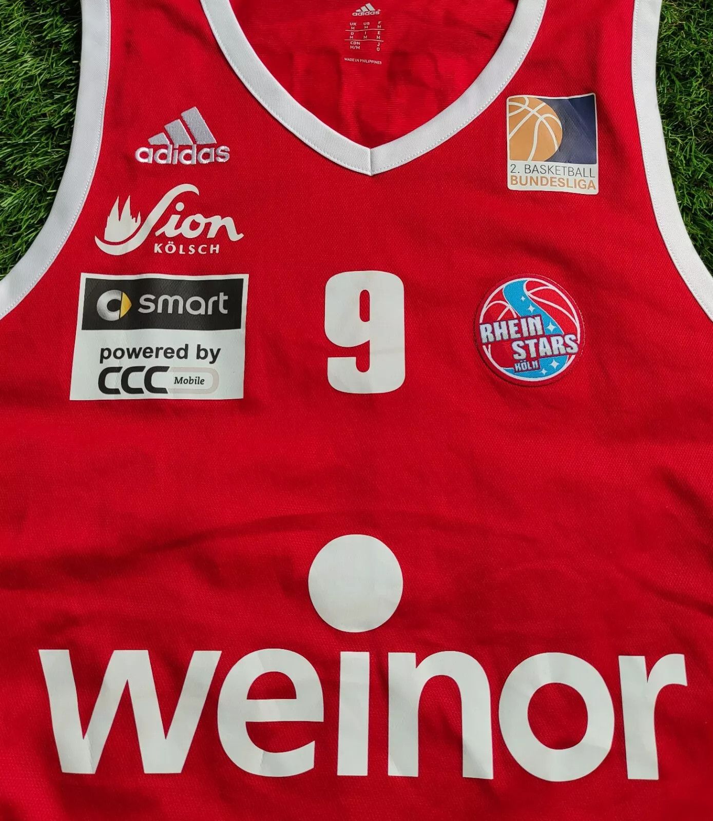 Adidas RHEINSTARS KÖLN #9 STEFFEN BUNDESLIGA BASKETBALL JERSEY Size US M / EU 48-50 / 2 - 4 Thumbnail