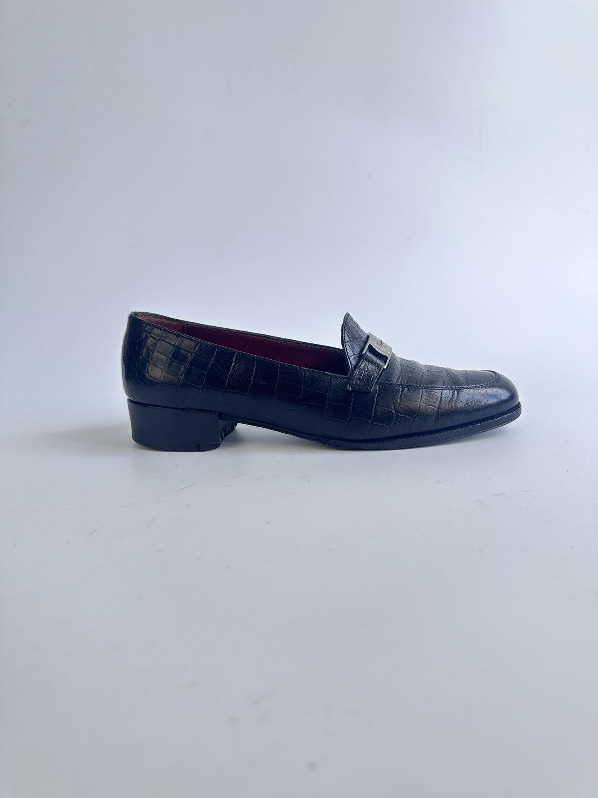 Salvatore Ferragamo Salvatore Ferragamo Sport Croc-Embossed Leather Loafers Size US 6 / IT 36 - 14 Thumbnail