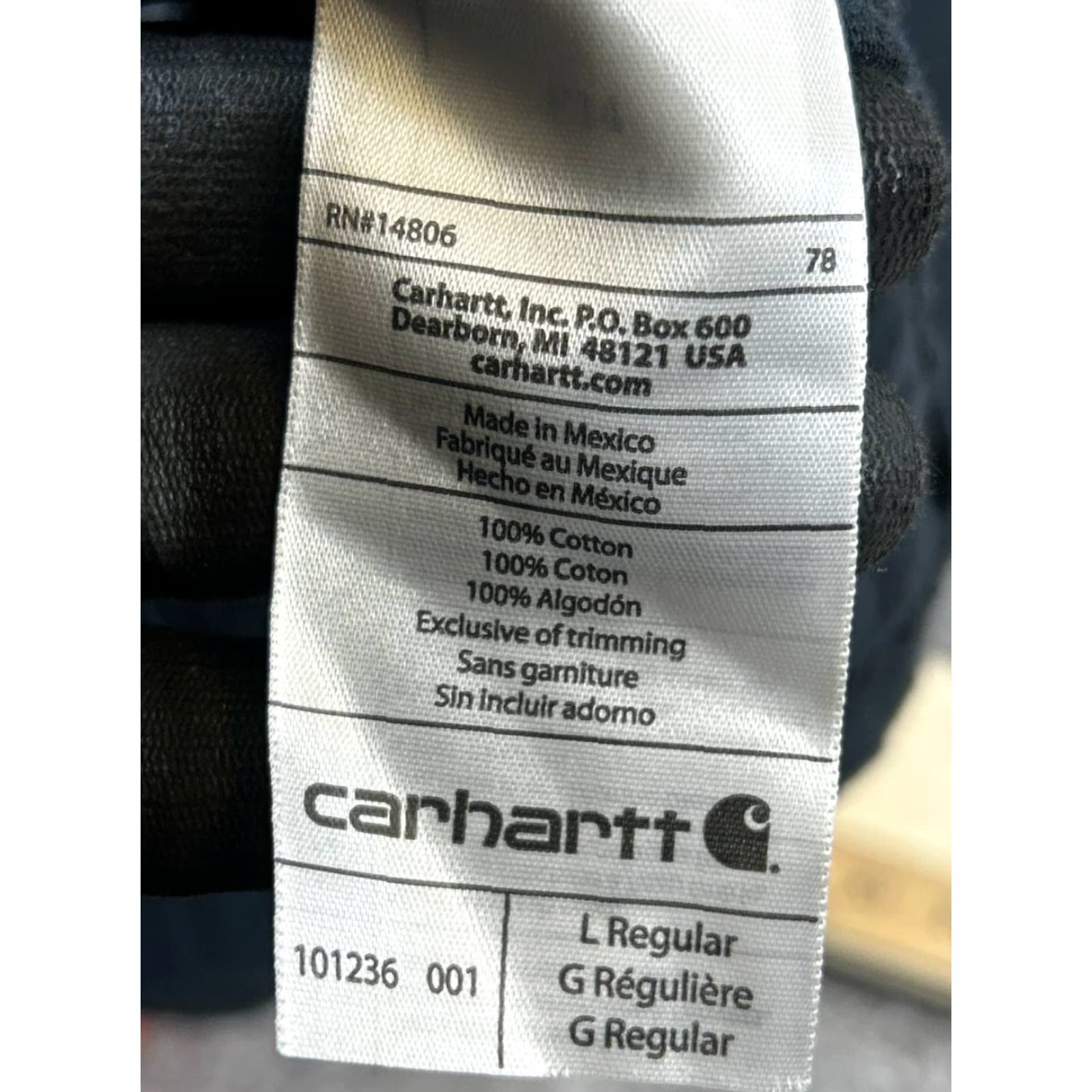 Carhartt Carhartt Shirt Mens Large Black Cotton Pullover Size US L / EU 52-54 / 3 - 4 Thumbnail