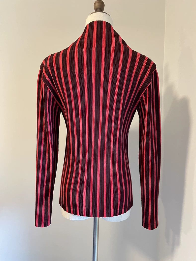 Issey Miyake Issey Miyake size:2 A red striped main line skirt Size 31" - 5 Thumbnail