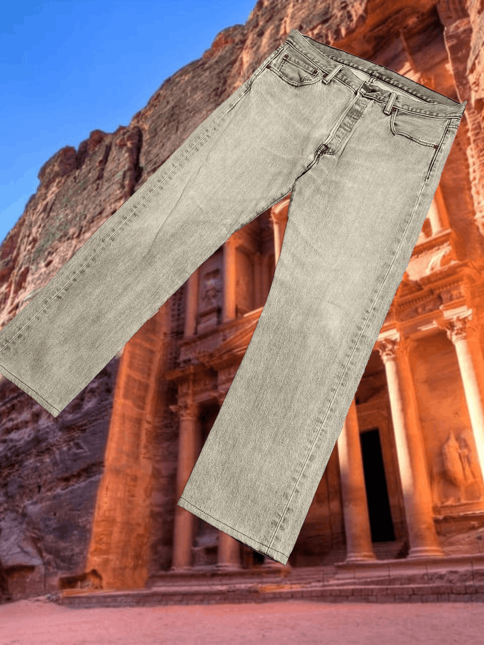 Levi's Denim pants gray Levi's 501 Y2K vintage w33 streetwear Size US 33 - 1 Thumbnail