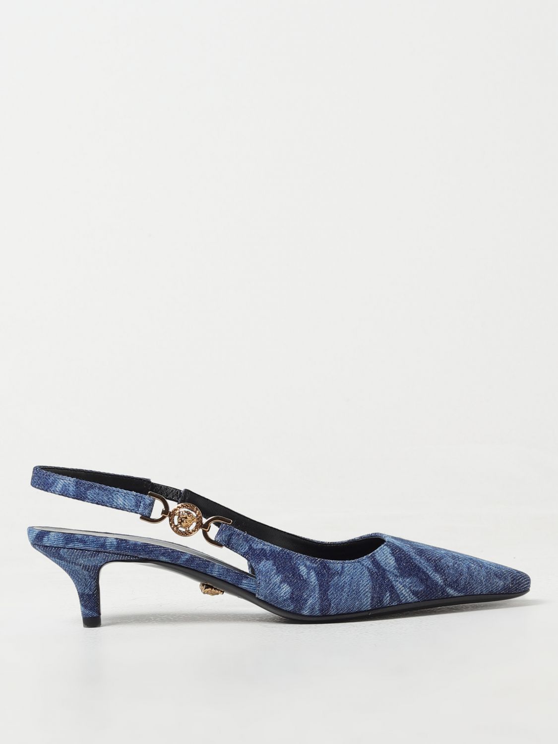 image of Versace High Heel Shoes Woman Blue, Women's (Size 9)