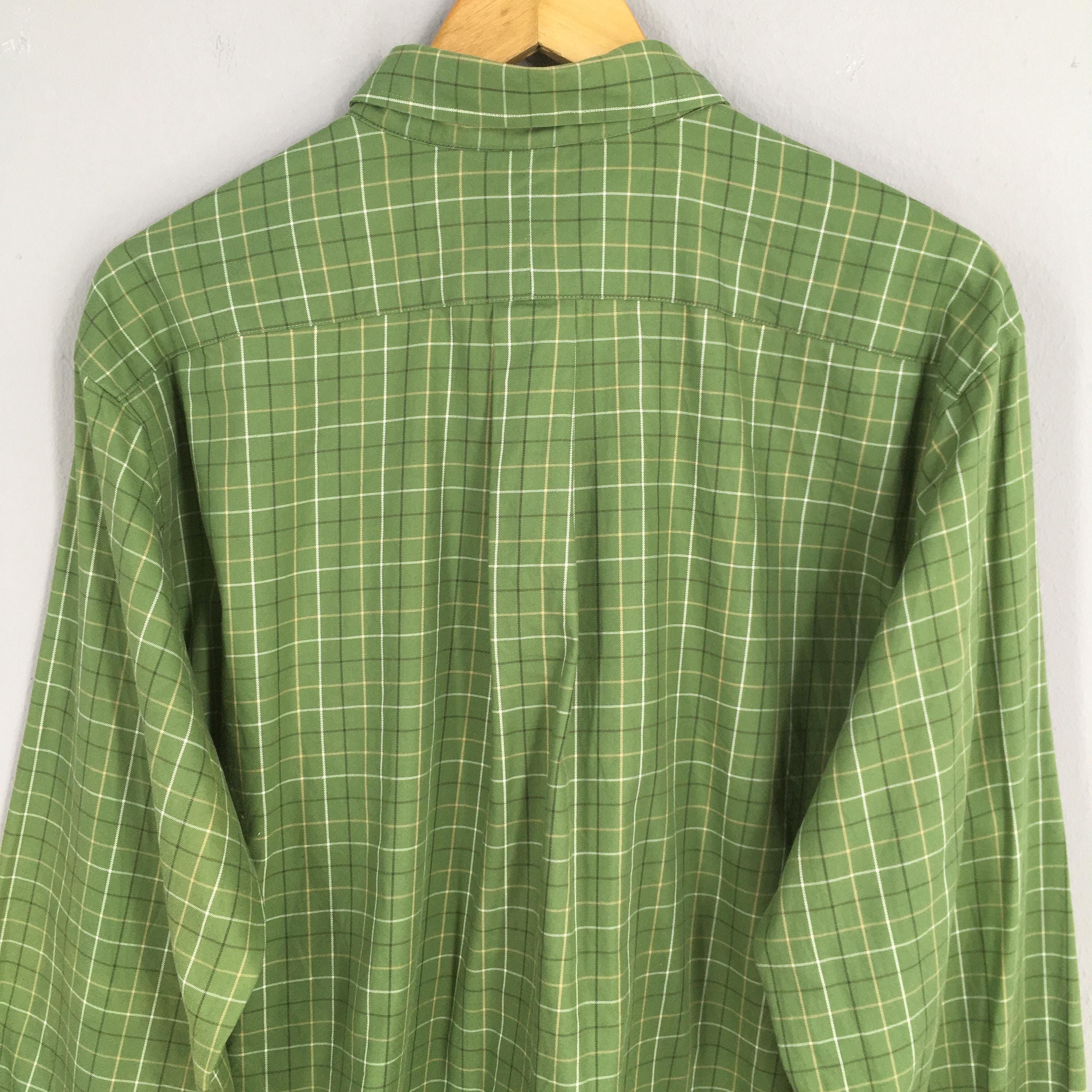 Flannel Vintage LL Bean Flannel Green Checkered Shirt Large Size US L / EU 52-54 / 3 - 8 Thumbnail