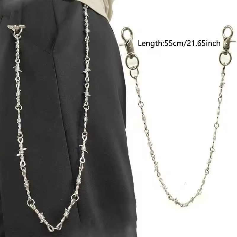Jewelry Barb Wire Wallet Chain Size ONE SIZE - 1 Thumbnail