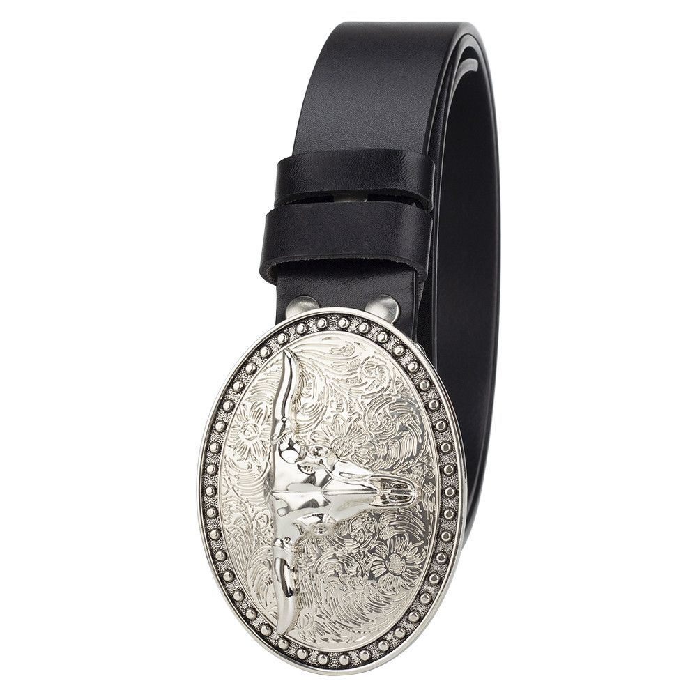 VIBE Modern Vintage Belt Riveted Belts Menswear Accessories Size ONE SIZE - 4 Thumbnail