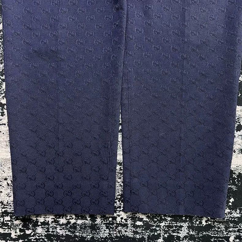 Gucci Gucci Dark blue double G full print logo straight loose ca Size US 36 / EU 52 - 3 Thumbnail