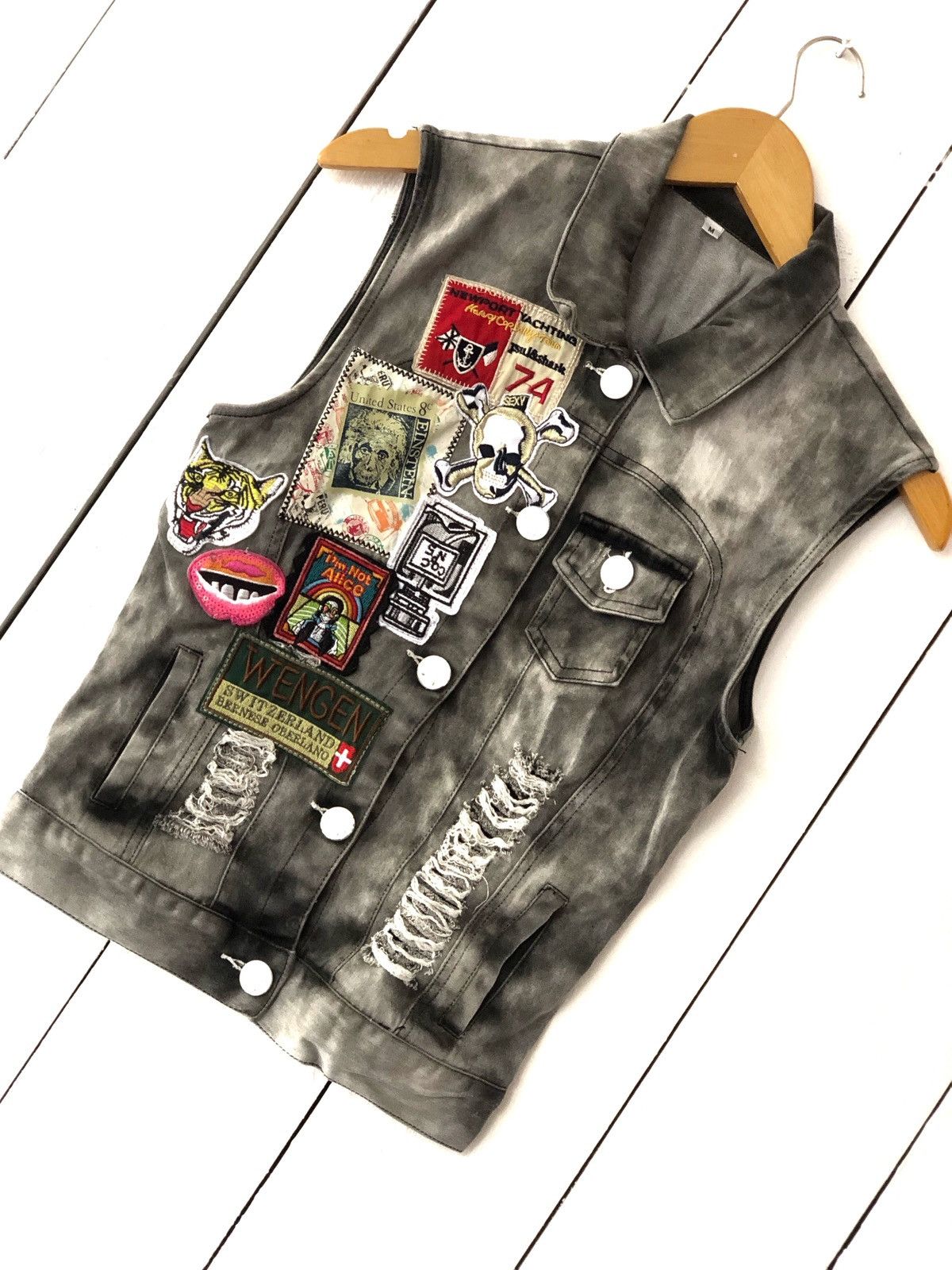 Beauty Beast × Hysteric Glamour × Japanese Brand JAPANESE JOCELYN VEST PUNK SKULL DISTRESSED Size US M / EU 48-50 / 2 - 2 Thumbnail