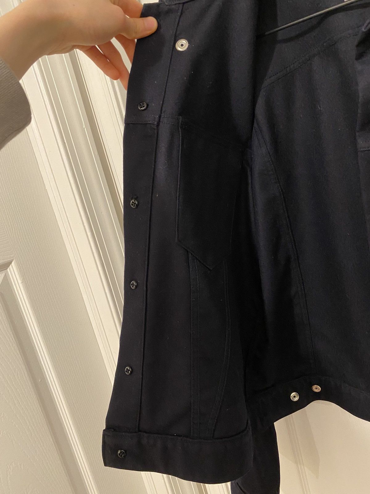 Yohji Yamamoto 01aw navy wool trucker yohji tab jacket Size US M / EU 48-50 / 2 - 13 Thumbnail