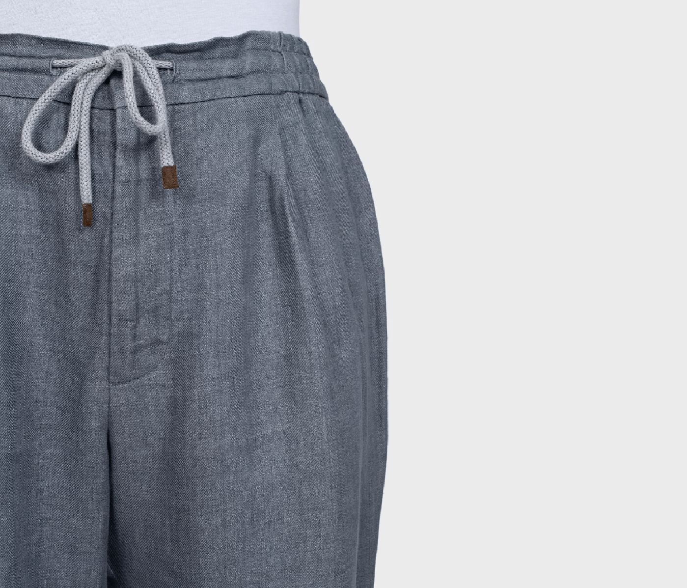 Brunello Cucinelli Brunello Cucinelli Gray Linen Trousers IT56 3XL Size US 40 / EU 56 - 4 Thumbnail