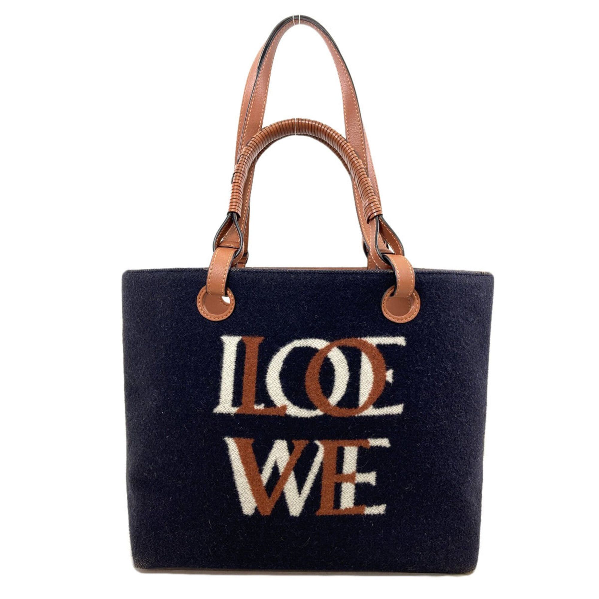 Loewe Loewe Love Anagram 2-Way Tote Bag, Wool, Women's Size ONE SIZE - 1 Thumbnail