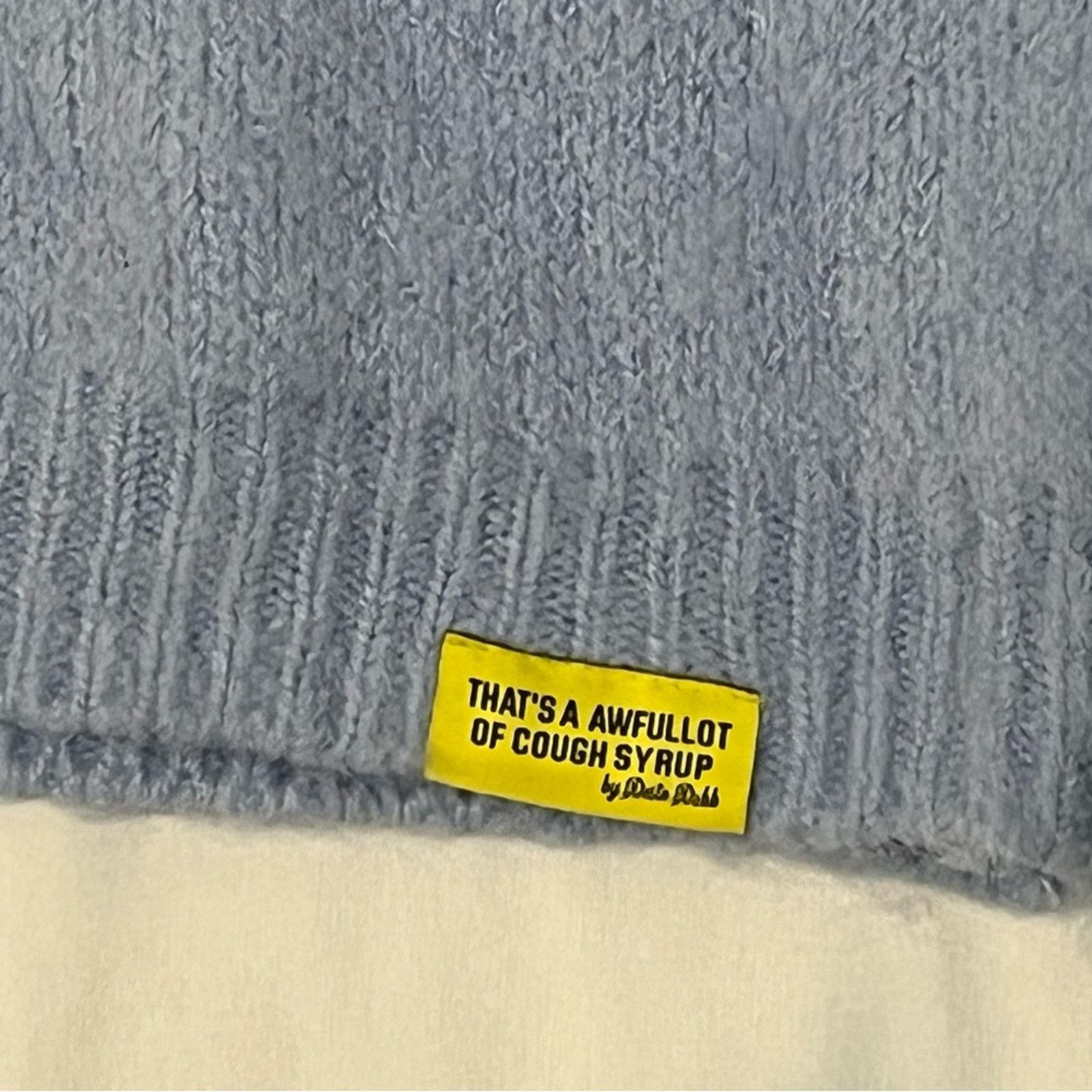 Awful Lot of Cough Syrup That’s A Awful Lot Of Cough Syrup Baby Blue Sweater Size L / US 10 / IT 46 - 2 Thumbnail