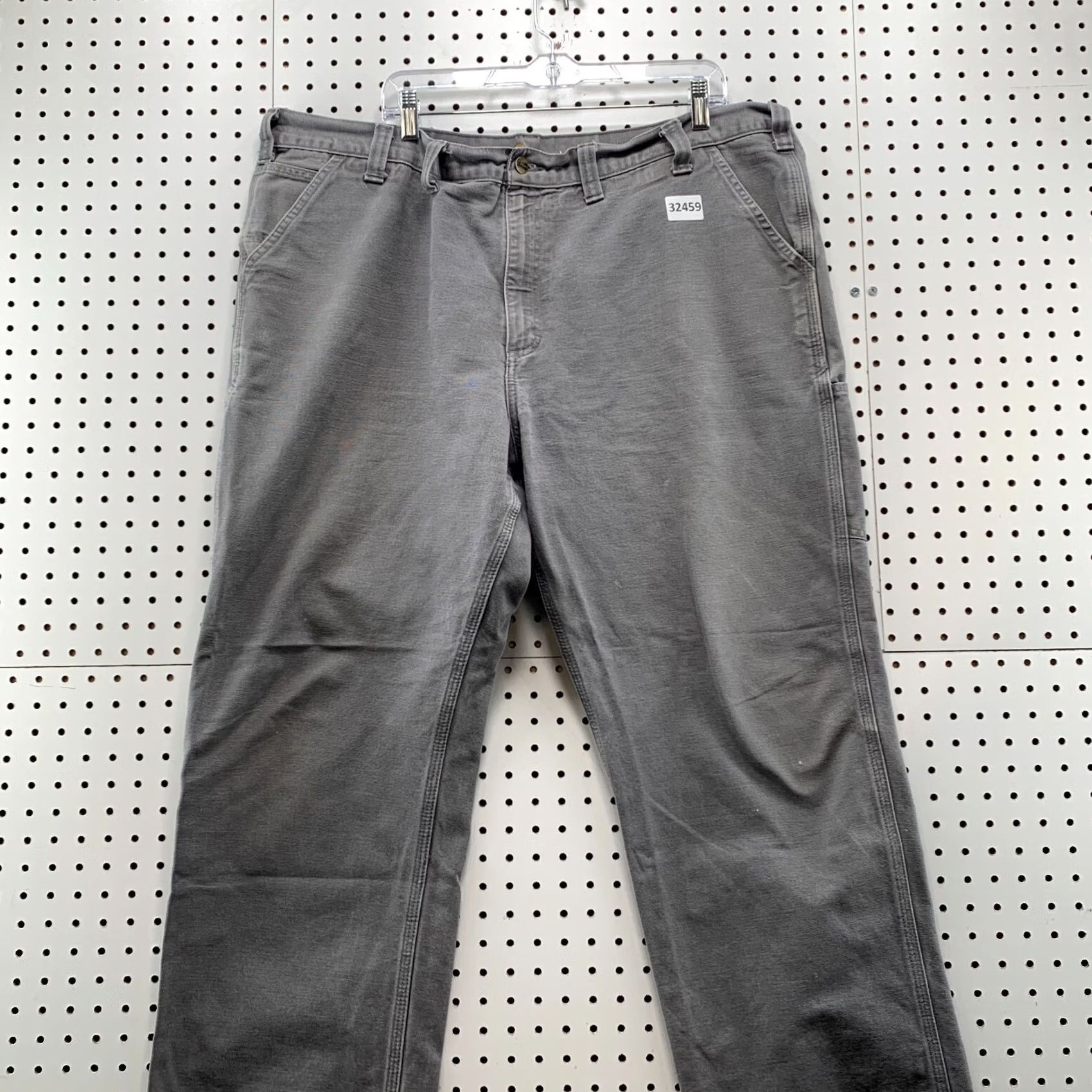 Carhartt VINTAGE Carhartt Carpenter Canvas Pants Mens 44x30 Gray Workwear Distressed Size US 44 / EU 60 - 3 Thumbnail