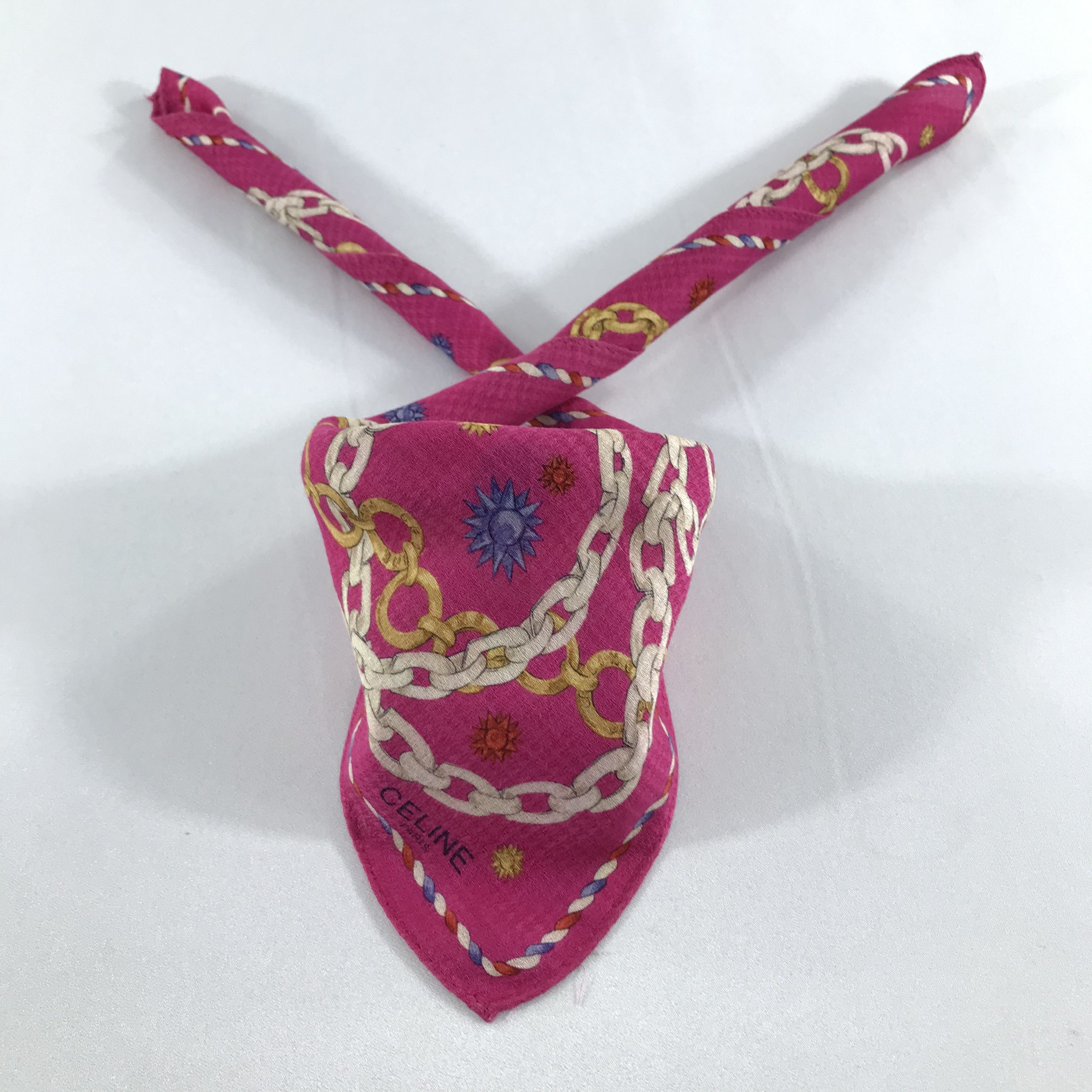 Celine Celine Luxury Handkerchief Bandana Neckerchief H708 Size ONE SIZE - 1 Thumbnail